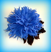 Голубая хризантема - цветы из ткани в альбоме цветоделие Татьяны Опритовой